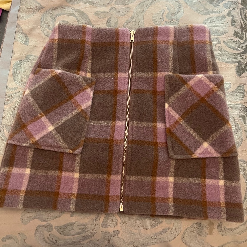 Orange and Purple Checkered Skirt | Honey Punch Skirt